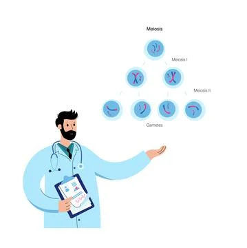 Mitosis process concept Stock Illustration