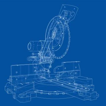 Mitre saw blade concept 스톡 일러스트