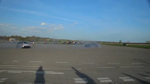 Mitsubishi Lancer Evolution Subaru Impreza Drift drag racing. Stock Footage 69246107