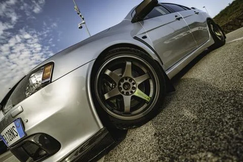 Mitsubishi lancer evolution x customized sports car Stock Photos