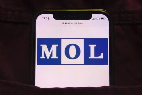 Mitsui OSK Lines Ltd logo on mobile phone Stock Photos