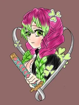 Mitsuri art design Stock Illustration