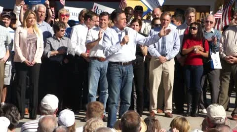 Mitt Romney on Obama & Goverment Regulation Stock Footage