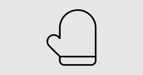 Mitten animated outline icon Stock Footage 273162724