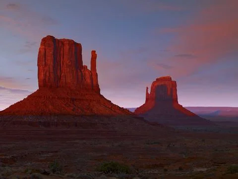 MITTEN BUTTE SHADOW PLACEMENT Foto stock