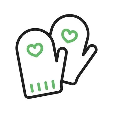Mitten Icon Image. Stock-Illustration