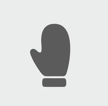 Mitten line icon on a background. Stock Illustration
