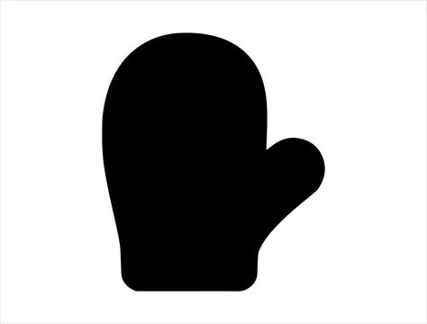Mitten silhouette vector art Stock Illustration