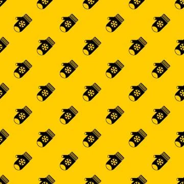 Mitten with snowflake pattern vector Stock Illustration