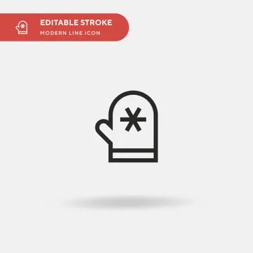 Mittens Simple vector icon. Illustration symbol design template for web mobil Stock Illustration