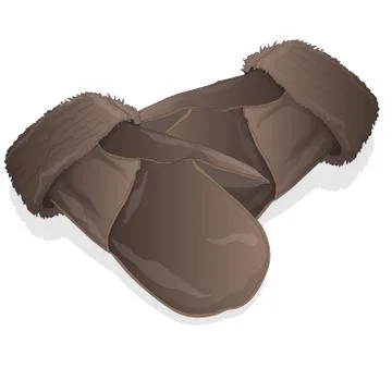 Mittens on white isolated Stock Illustration