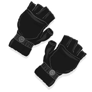 Mittens on white isolated Stock Illustration