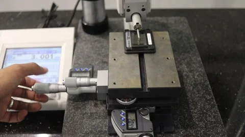 Mitutoyo SJ-410 Surface Roughness Measuring Device Stock Footage 294976265