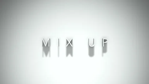 Mix up 3D title animation with shadows on a white background Stock Footage 297514325