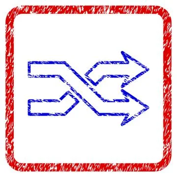 Mix Arrows Horizontal Grunge Framed Icon イラスト素材