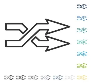 Mix Arrows Horizontal Vector Icon Illustrazione stock