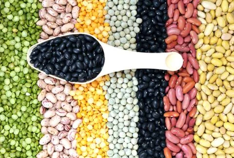 Mix of beans Stock Photos