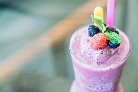 Mix Berry smoothies - Filter effect Stock Photos