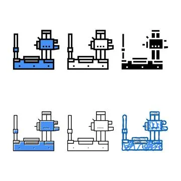 Mix boring machine color icon vector Ilustração Stock