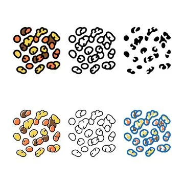 Mix bread beekeeping color icon vector Illustrazione stock