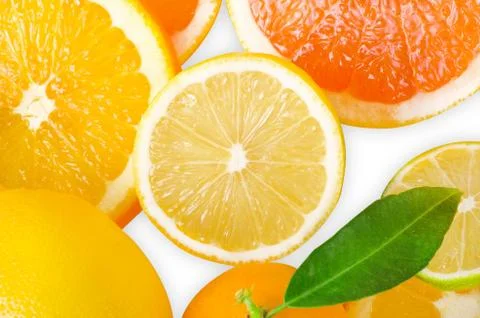 Mix of citrus slice Stock Photos