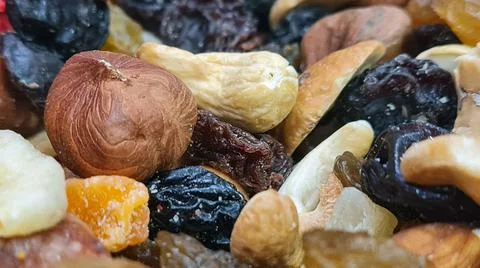 Mix of different nuts background Stock Photos