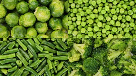 Mix different types fresh green vegetables Stock-Footage 223386286