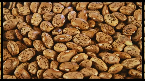 Mix of dried beans background scale and rotation on split screen Видео 53754183