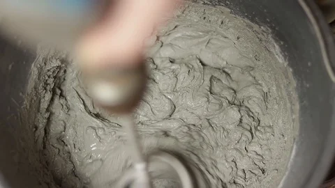 Mix dry building mix Stock Footage 129411262