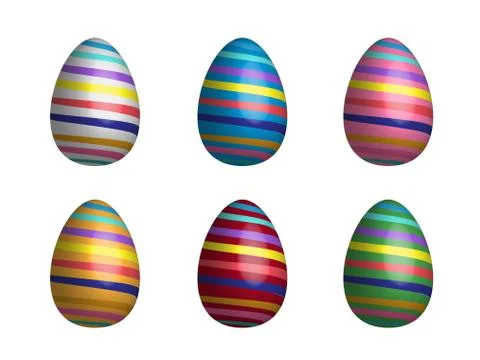 Mix Easter eggs for Easter holidays line pattern Stock Illustration