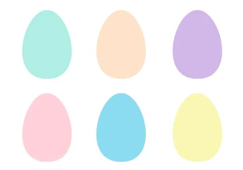 Mix Easter eggs for Easter holidays pastel color isoleted in white background 스톡 일러스트