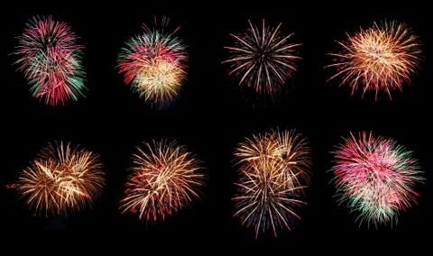 Mix fireworks or firecracker. Stock Photos