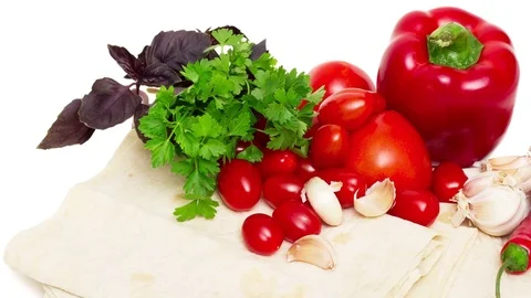 Mix of fresh vegetables 库存影片 75254527