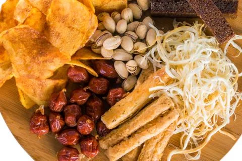 Mix fried snack Stock Photos