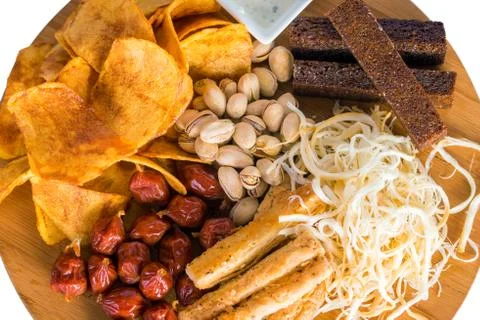 Mix fried snack Stock Photos