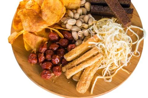 Mix fried snack Stock Photos