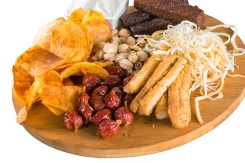 Mix fried snack Stock Photos