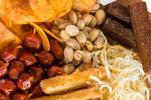 Mix fried snack Stock Photos