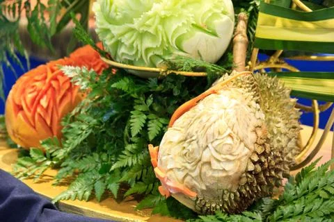 Mix fruit carving Foto stock