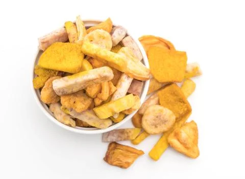 Mix fruit chips Stock Photos