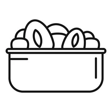 Mix fruit icon outline vector. Fresh food Stock Illustration