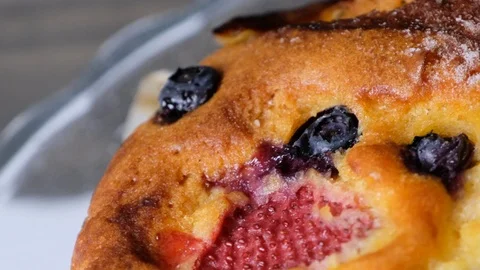 Mix Fruit Pastry Cake Stock Footage 94538214