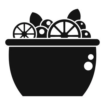 Mix fruit salad icon simple vector. Fresh food Stock Illustration