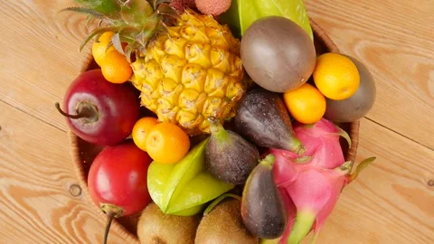 Mix of fruits on the table. Stock Footage 240275946