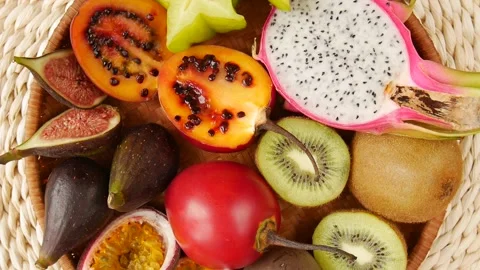 Mix of fruits on the table. Stock Footage 245728553