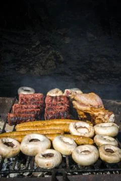 Mix grill barbeque Stock Photos