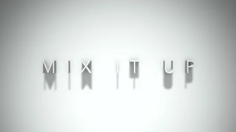 Mix it up 3D title animation with shadows on a white background Stock Footage 297455335