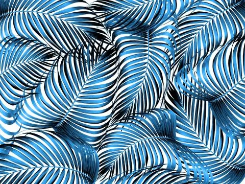 Mix leaf of palm tree background Stock Photos