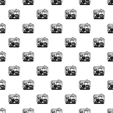 Mix lunchbox pattern seamless Stock Illustration