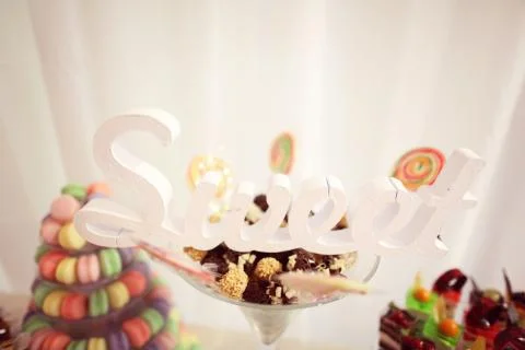 Mix on mini cakes Stock Photos
